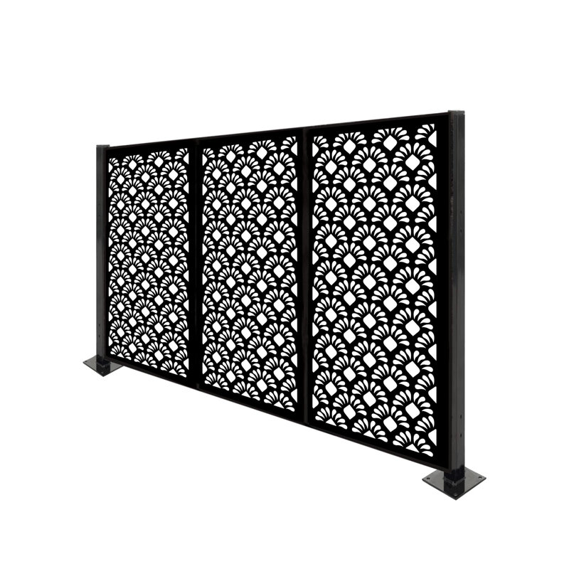 eJoy 4.3 ft. H x 6.3 ft. W Metal Fence Panel Wayfair